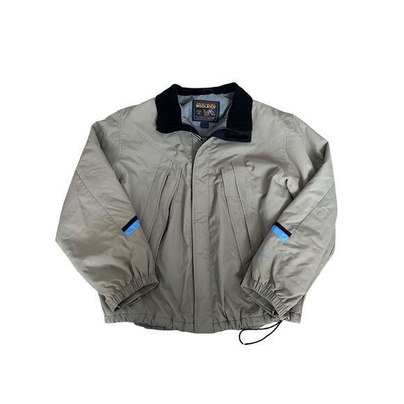 john rich and bros woolrich nylon bommer jacket men’s L outdoors zip up in ash - Picture 1 of 12